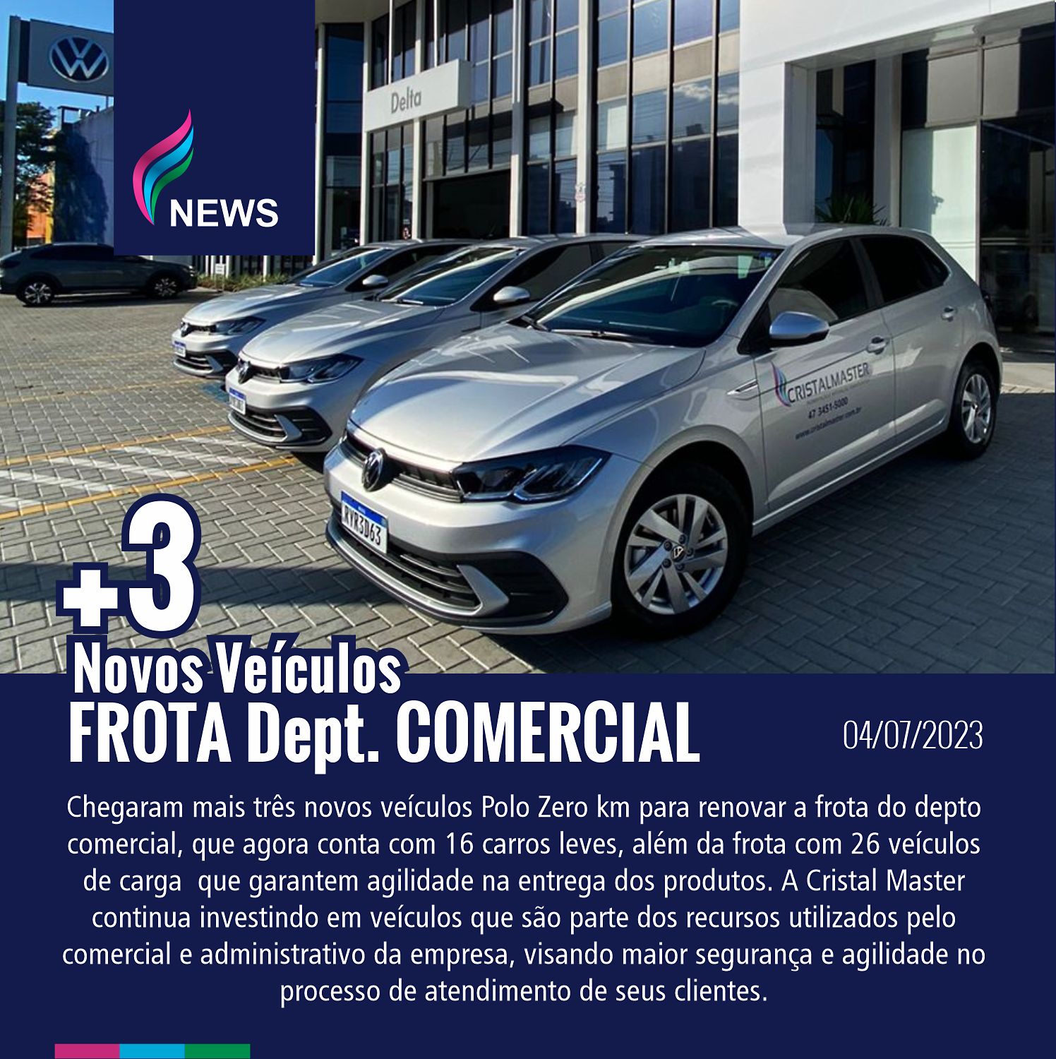 Frota Depto Comercial +3 veículos  14/072023