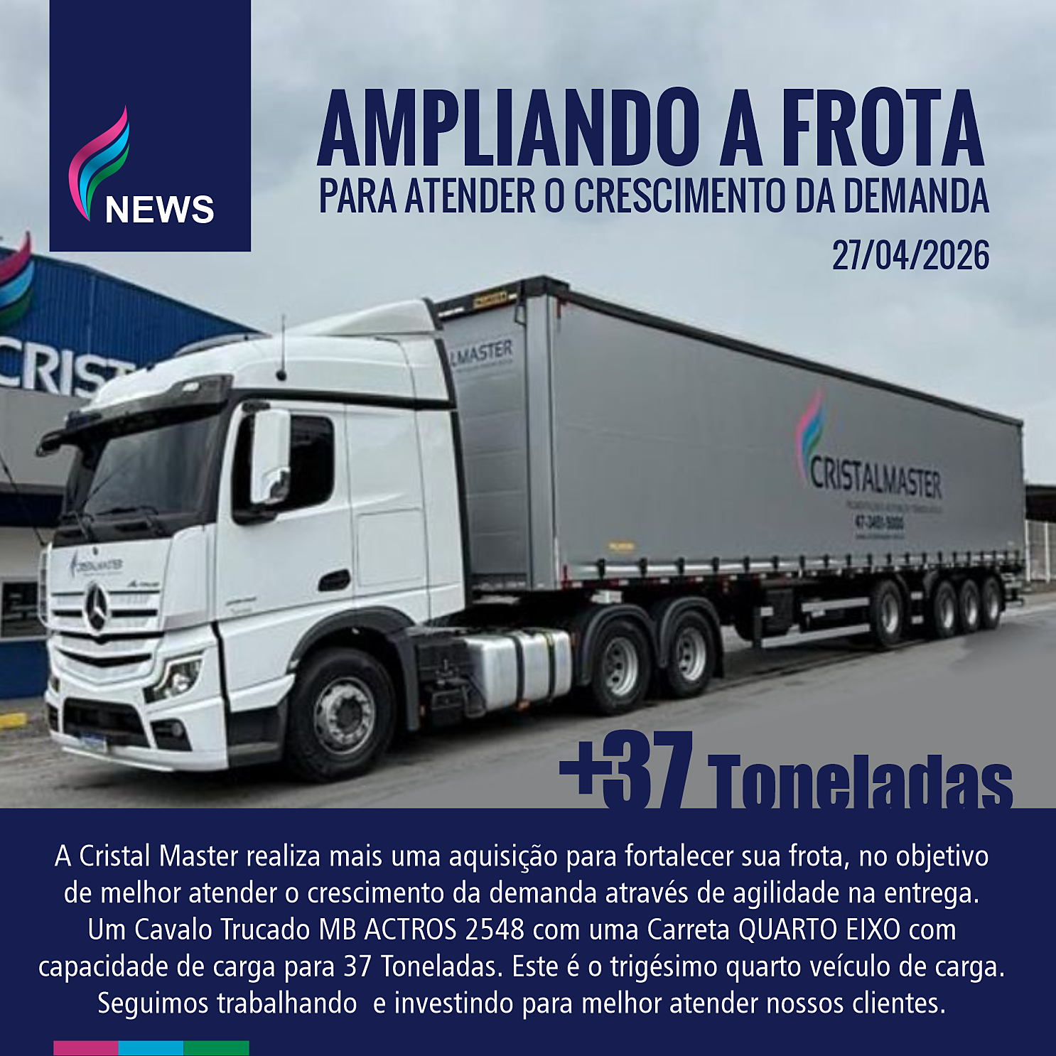 Fortalecendo a Frota  |  Carreta com Quarto Eixo  |  27/04/2026